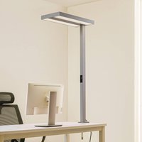 Arcchio LED-klämlampa Logan, silver, dimbar, sensor