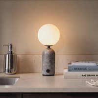 Globen Lighting Torrano, bordslampa med batteri, marmorgrå