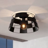 EGLO Pontefract plafonnier en acier, noir