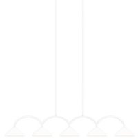 Globen Lighting hänglampa CURVE 5, vit, 5 lampor, 165 cm