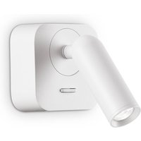 Ideallux Spot mural LED Ideal Lux Bean, blanc, largeur 7 cm, métal