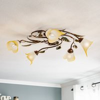 ONLI Miranda ceiling light, 5-bulb, bronze