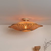 GOOD & MOJO Madura ceiling light, Ø 60 cm, brown, bamboo E27