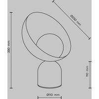 Maytoni bordslampa Tavo, svart, sten/glas, höjd 33 cm