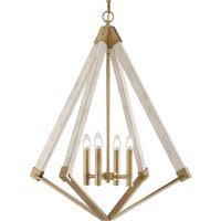 QUOIZEL View Point chandelier with a diamond form, Ø 61 cm