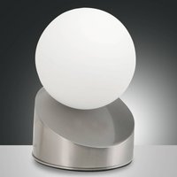 Fabas Luce Appealing LED table lamp Gravity, nickel