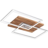 Elobra Atacama S LED ceiling light, oak/metal, wood