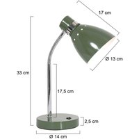 Steinhauer Lampe à poser Spring, bras réglable, verte