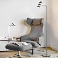 Trio Lighting Marley golvlampa, nickel, höjd 151 cm, metall