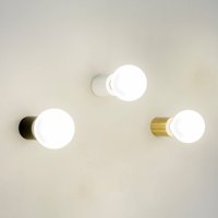 FARO BARCELONA Ten - minimalistisk vägglampa, satinerad guldfärg