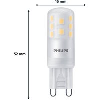 Philips bi-pin LED bulb G9 3.7W 470lm 2700K matt 3-pack