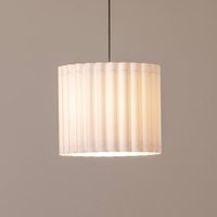 Duolla Aria pendant light, white, microfibre, E27