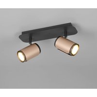 Trio Lighting Ceiling spotlight Gillan, coffee, 2-bulb, metal, GU10