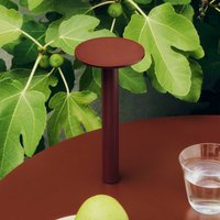 Lampe à poser LED rechargeable HAY HOST PORTABLE, rouge rouille, 22 cm, IP44