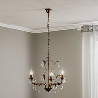 ONLI Ljuskrona Teresa med kristaller, 3 lampor