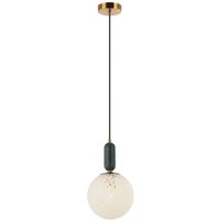 Viokef Polly pendellampa med glasskärm och marmor Ø20cm