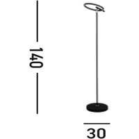 Searchlight Space LED-golvlampa, svart, metall