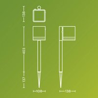 Philips LED-markspettslampa Virona, svart, IP44