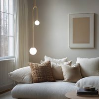 Avonni Suspension AV-1897-2BSA 2 boules en verre, doré