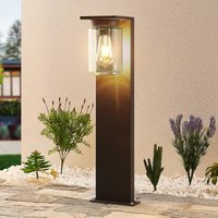 Lucande Semka path light, 65 cm, anthracite, glass, aluminium