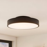 Lindby LED-taklampa Milada, svart, CCT, fjärrkontroll