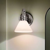 KICHLER Farum 1 wall light, chrome-coloured, steel, glass, G9