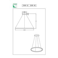 Fabas Luce LED pendant light Giotto, Ø 100 cm, 1-bulb, black