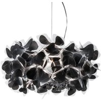 Slamp hänglampa Clizia Mama Non Mama, Ø53cm, svart/klar