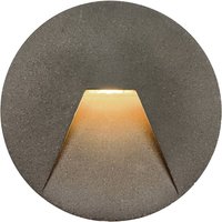 Viokef LED infälld vägglampa Space, grå, Ø 12 cm