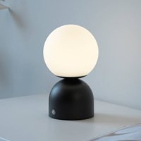 Schöner Wohnen RUDI LED rechargeable table lamp, black, height 20 cm, CCT, touch dimming