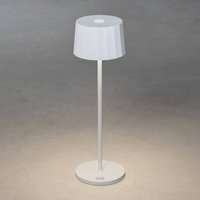 Lampa stołowa LED Positano zewnętrzna, biała