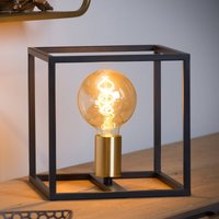 Lucide Bordslampa Ruben, svart, höjd 22 cm, metall