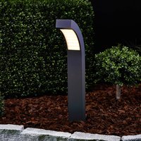 Lucande LED pedestal light Lennik, 60 cm, anthracite, metal