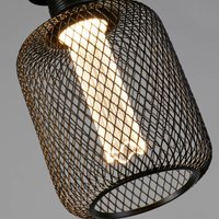 Searchlight LED Deco Bulb Wire Cylinder E27 4,5W 2.700K black Mesh