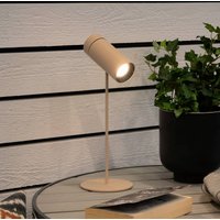 Konstsmide LED rechargeable table lamp Multi, sand-coloured, height 30 cm, IP54