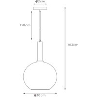 Lucide Marius pendant light, black, 1-bulb