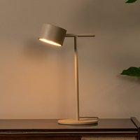 Lucide LED-bordslampa Gian, taupe, höjd 40 cm, metall