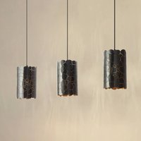 Lindby Aralena pendant light, black/gold, 3-bulb, length 93cm
