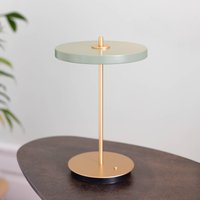 UMAGE LED rechargeable table lamp Asteria Move olive green/brass 31 cm