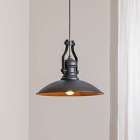 ROYALTECH Fimda pendant light, black, Ø 41 cm, metal, E27