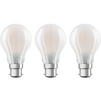 OSRAM LED-lampa B22d Classic 827 6,5W 3-pack matt