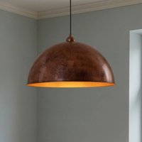 ROYALTECH Casimir pendant light, burnished copper, Ø 50 cm, metal, E27