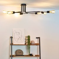 Lucide 8-bulb ceiling light Lester, black