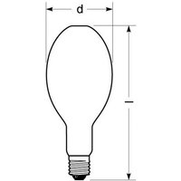 RADIUM metal halide lamp E40 1000W HRI-E NSC/F, opal
