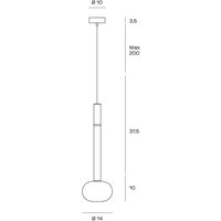 miloox by Sforzin Mose hänglampa, brons, skärmhöjd 48 cm, 1 lampa, glas