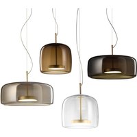 Vistosi Jube SP 1 G LED hanging light grey glass lampshade
