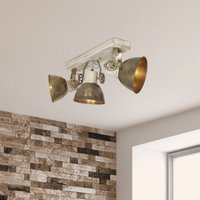 Steinhauer Gearwood downlight, 3-bulb, bronze