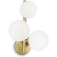Ideallux Ideal Lux Perlage applique murale 3flg laiton/blanc