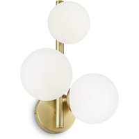 Ideallux Ideal Lux Perlage vägglampa 3flg mässing/vit