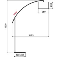 Aluminor Rainbow floor lamp grey oak/chrome